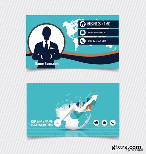 Collection of vector image flyer banner brochure business card 9-25 Eps