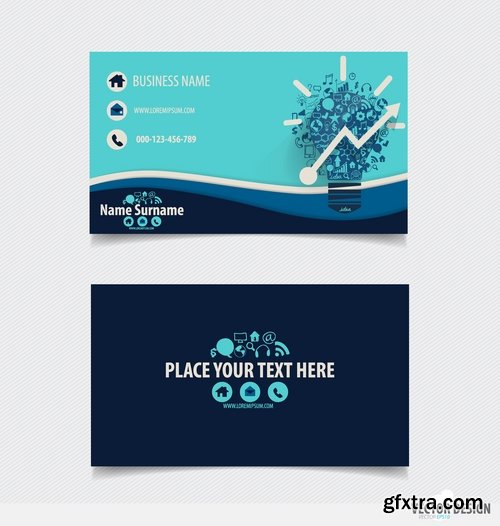 Collection of vector image flyer banner brochure business card 9-25 Eps