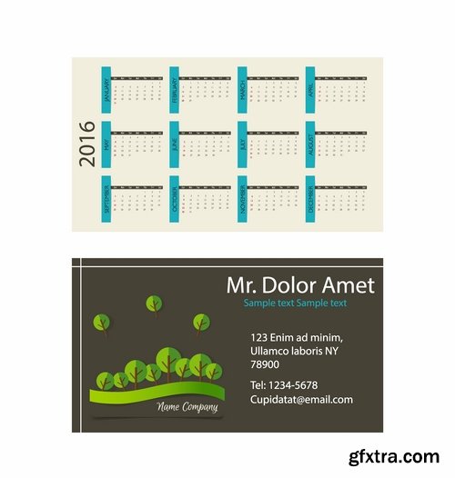 Collection of vector image flyer banner brochure business card 9-25 Eps