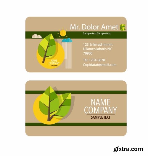 Collection of vector image flyer banner brochure business card 9-25 Eps