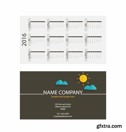 Collection of vector image flyer banner brochure business card 9-25 Eps