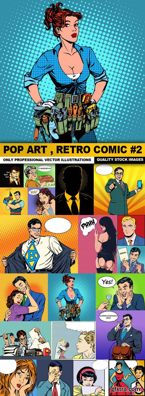 Pop Art , Retro Comic #2 - 20 Vector