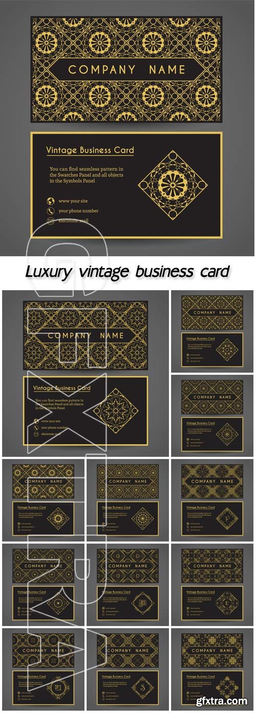 Luxury vintage business card