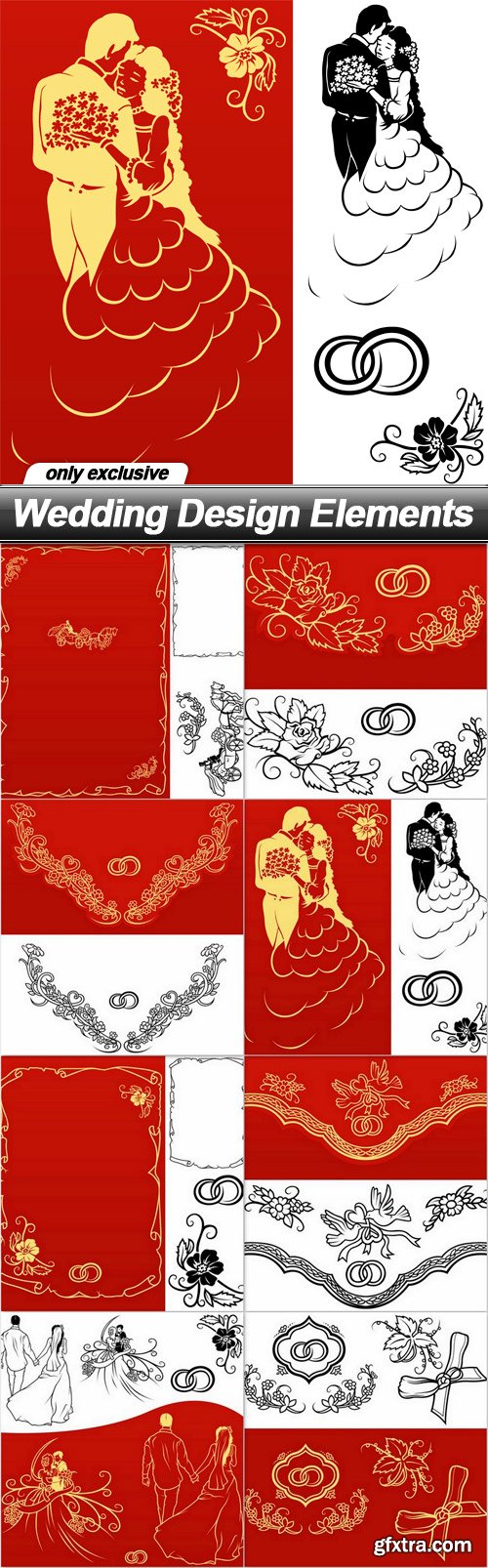 Wedding Design Elements - 8 UHQ JPEG