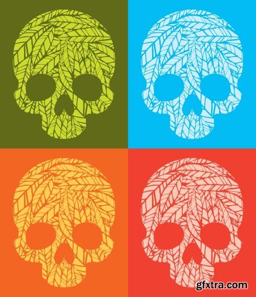 Skull pop art