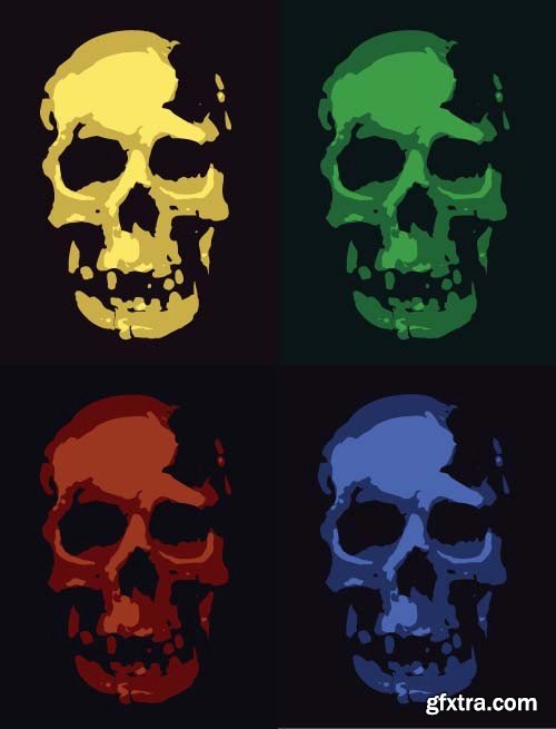 Skull pop art