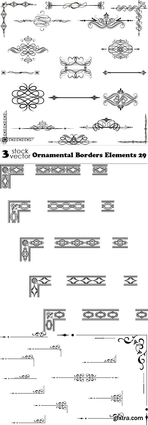 Vectors - Ornamental Borders Elements 29