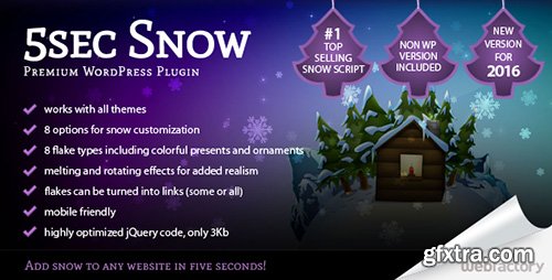 CodeCanyon - 5sec Snow v1.45 - Premium WordPress Plugin - 851002