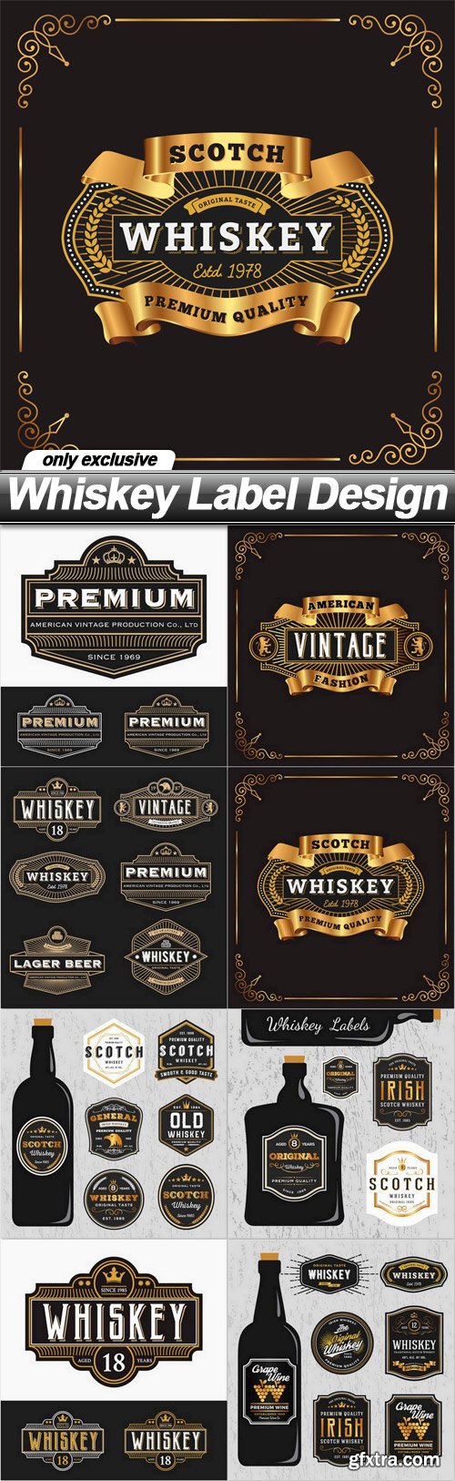Whiskey Label Design - 8 EPS