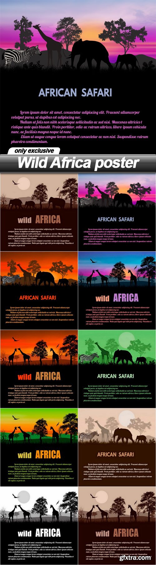 Wild Africa poster - 10 EPS