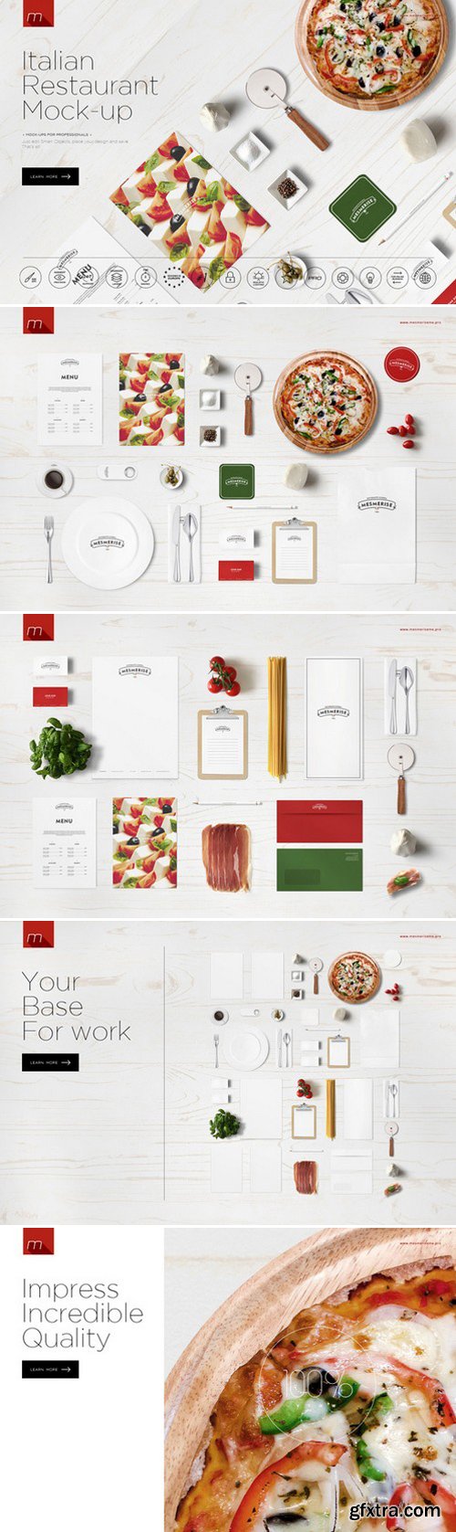 CM - Italian Restaurant Identity Mock-up 448496