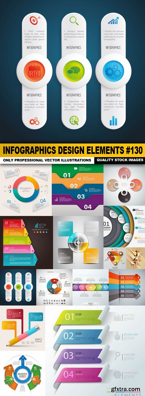 Infographics Design Elements #130 - 15 Vector