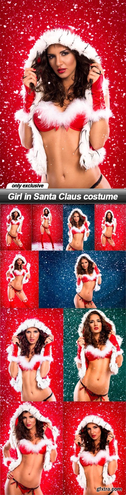 Girl in Santa Claus costume - 10 UHQ JPEG