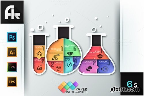 CM - Paper Chemistry Bottles Template 388009