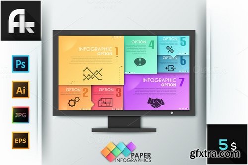 CM - Paper Screen Infographics Template 388758