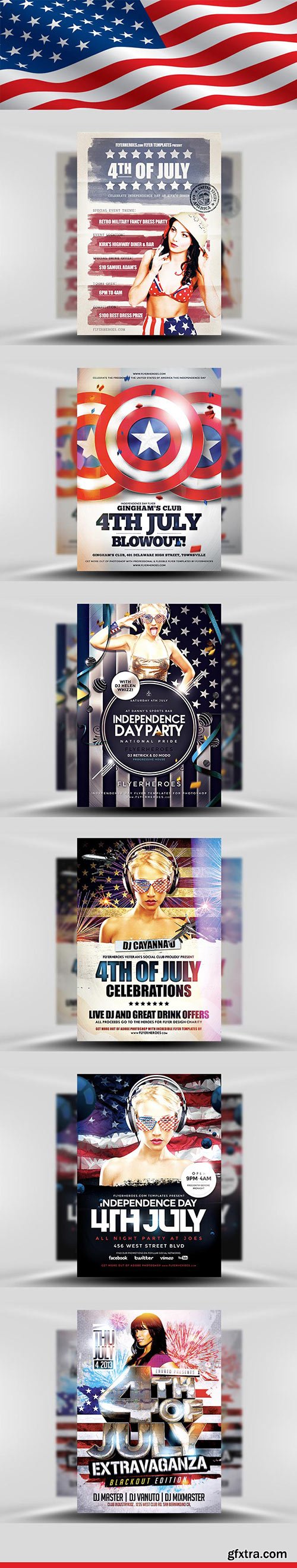 4th of July Flyer Templates Bundle!