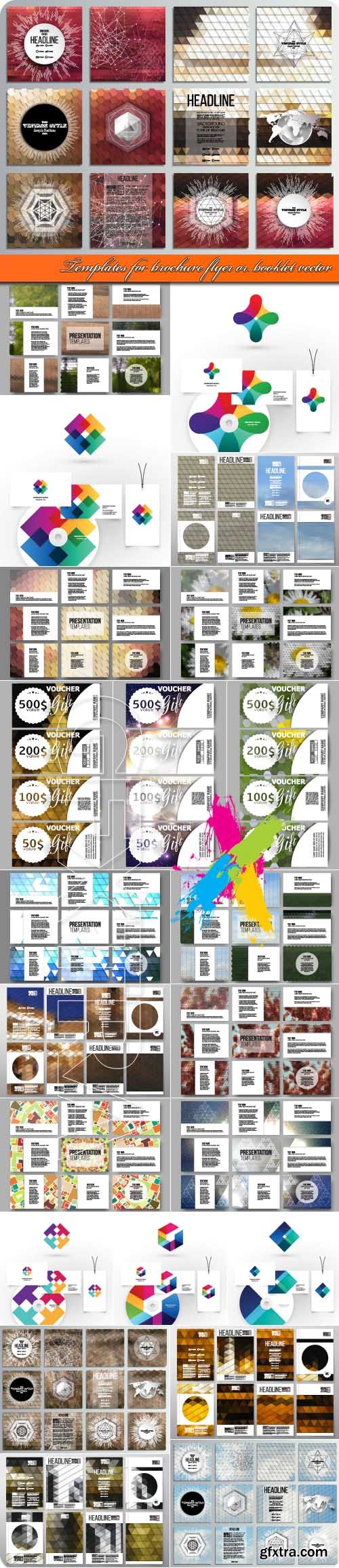 Templates for brochure flyer or booklet vector