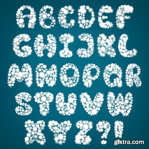 Stock Vectors - Alphabet 17, 25xEPS