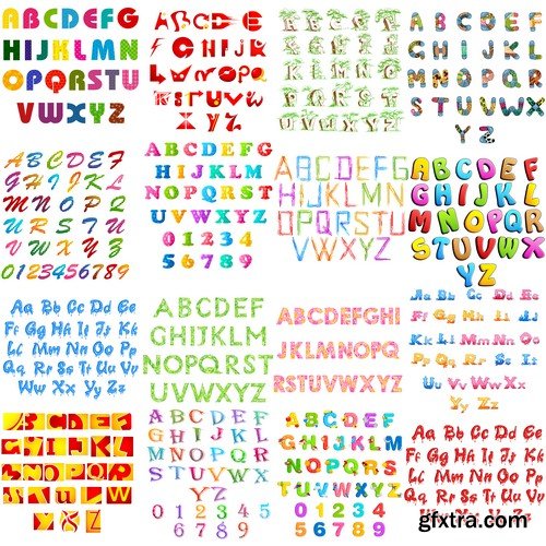 Stock Vectors - Alphabet 17, 25xEPS