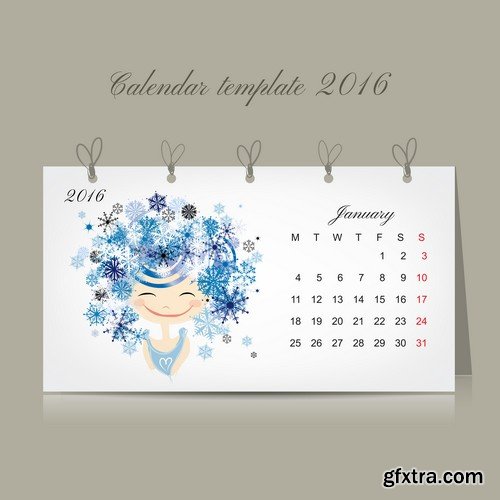 Stock Vectors - Calendar 2016, 37xEPS