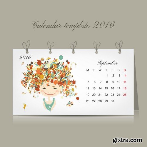 Stock Vectors - Calendar 2016, 37xEPS