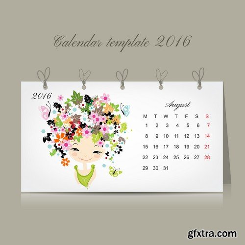 Stock Vectors - Calendar 2016, 37xEPS