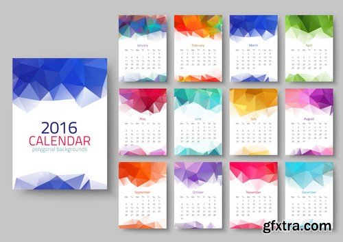 Stock Vectors - Calendar 2016, 37xEPS