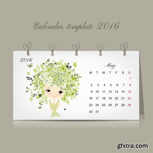 Stock Vectors - Calendar 2016, 37xEPS