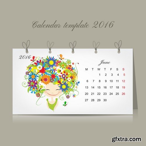 Stock Vectors - Calendar 2016, 37xEPS