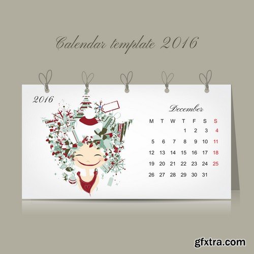 Stock Vectors - Calendar 2016, 37xEPS