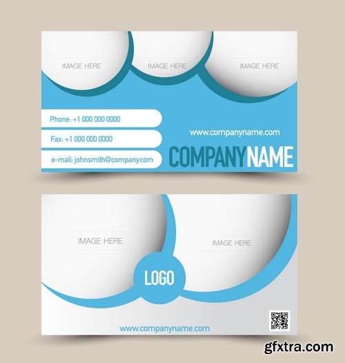 Stock Vectors - Business Card Template 10, 25xEPS