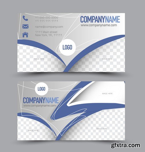 Stock Vectors - Business Card Template 10, 25xEPS