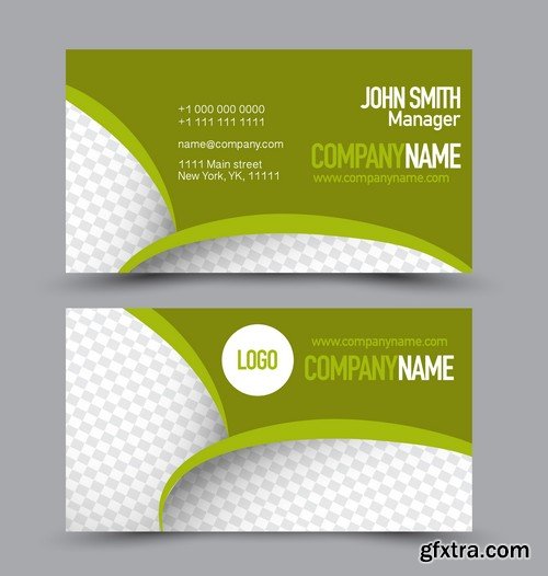 Stock Vectors - Business Card Template 10, 25xEPS