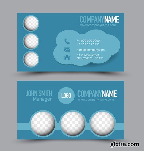 Stock Vectors - Business Card Template 10, 25xEPS