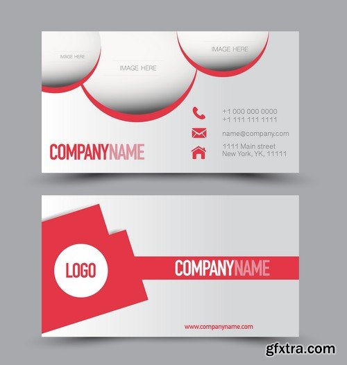 Stock Vectors - Business Card Template 10, 25xEPS