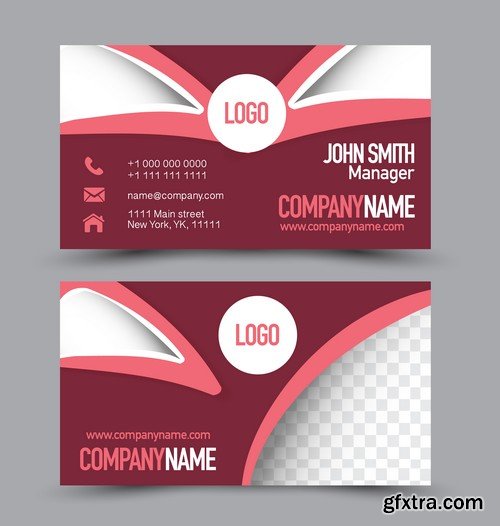 Stock Vectors - Business Card Template 10, 25xEPS