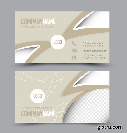 Stock Vectors - Business Card Template 10, 25xEPS