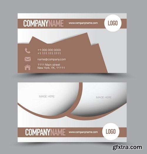 Stock Vectors - Business Card Template 10, 25xEPS