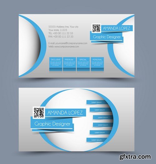 Stock Vectors - Business Card Template 10, 25xEPS