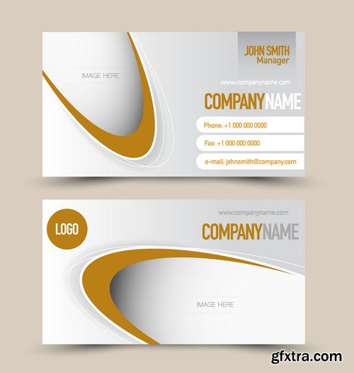 Stock Vectors - Business Card Template 10, 25xEPS