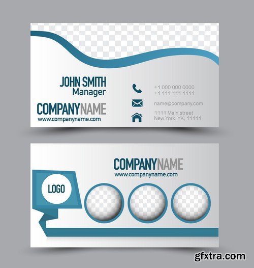 Stock Vectors - Business Card Template 10, 25xEPS