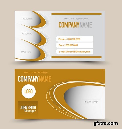 Stock Vectors - Business Card Template 10, 25xEPS