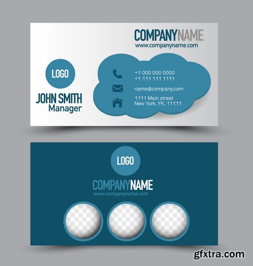 Stock Vectors - Business Card Template 10, 25xEPS