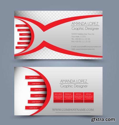 Stock Vectors - Business Card Template 10, 25xEPS