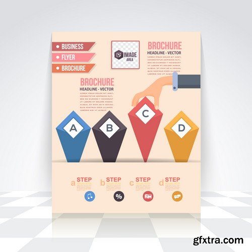 Stock Vectors - Business Flyer Template 10, 25xEPS