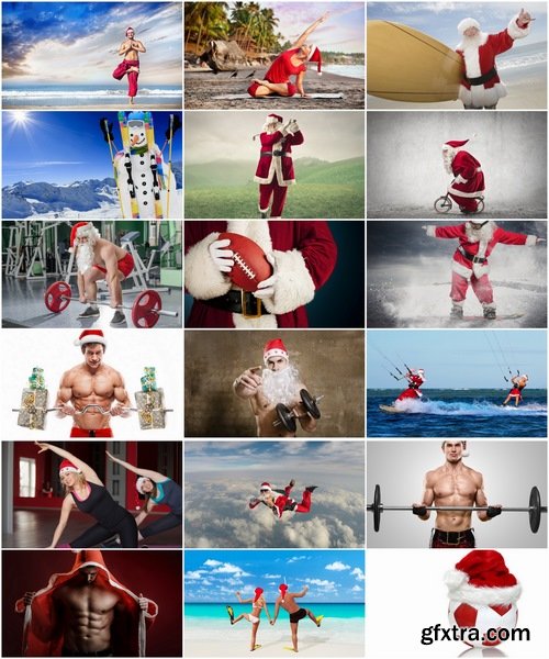 Collection of New Year Christmas Santa Claus Christmas holiday sport vacation 25 HQ Jpeg