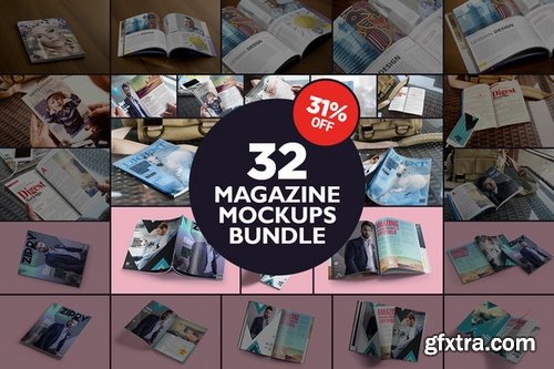 CM - Beautiful Magazine Mockups Bundle 429234