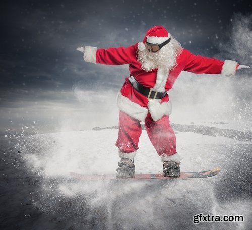 Collection of New Year Christmas Santa Claus Christmas holiday sport vacation 25 HQ Jpeg