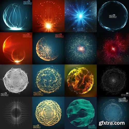 Collection of vector a background picture leather background sphere ball star flash 25 EPS