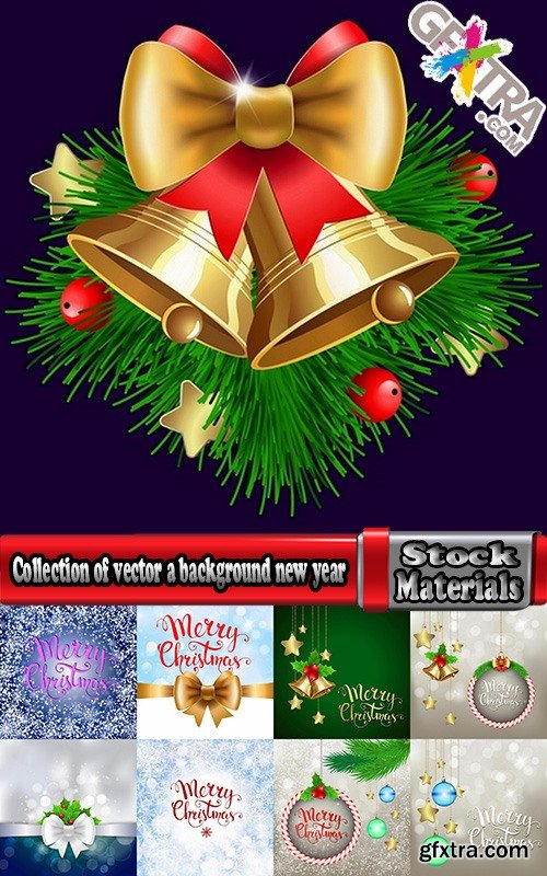 Collection of vector a background picture winter tree new year christmas 2-25 EPS